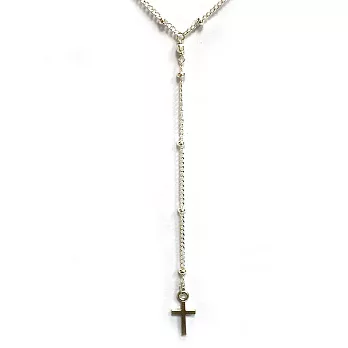 Dogeared LOVE PEACE 十字架墜 中版Y字型銀項鍊 閃亮豆豆設計 附原廠盒