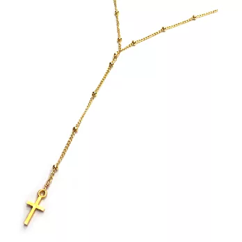 Dogeared LOVE PEACE 十字架墜 中版Y字型銀項鍊 閃亮豆豆設計 附原廠盒