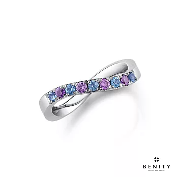 【BENITY】彩虹天空S 水白鑽粉紅雙色 女戒國際戒圍#7