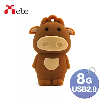 Xebe集比 小牛隨身碟 8GB, USB 2.0