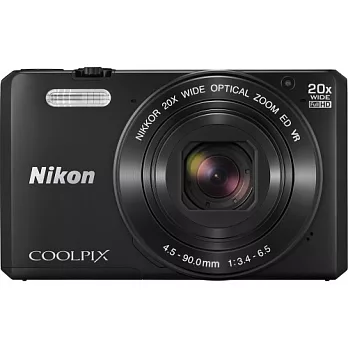 Nikon COOLPIX S7000 20倍光學變焦機(公司貨)+32G卡+原廠電池+專用座充+伸縮自拍桿+清保組+小腳架-黑色