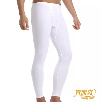 【宜而爽】時尚經典型男舒適厚棉衛生褲~2件組L白