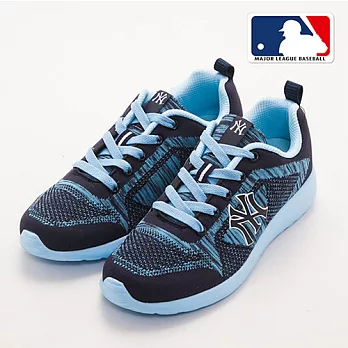 MLB大聯盟洋基異素材撞色設計避震氣墊運動鞋39藍色
