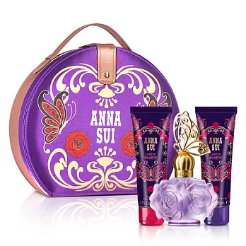 Anna Sui 安娜蘇 紫蝶戀甜蜜假期禮盒(淡香水50ml+身體乳90ml+沐浴精90ml)-贈品牌紙袋&針管