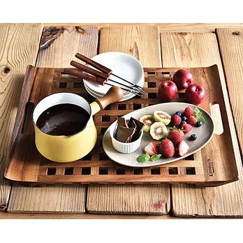 《KEVNHAUN》天然木方格拖盤(M)