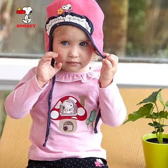 【SNOOPY】史努比的蘑菇房甜美上衣(粉紅)80粉紅