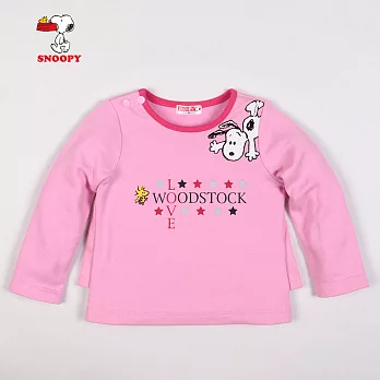 【SNOOPY】飛人史努比上衣(粉紅)90粉紅