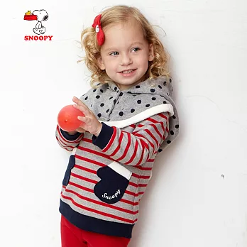 【SNOOPY】俏皮點點史努比連帽長上衣(灰)80灰