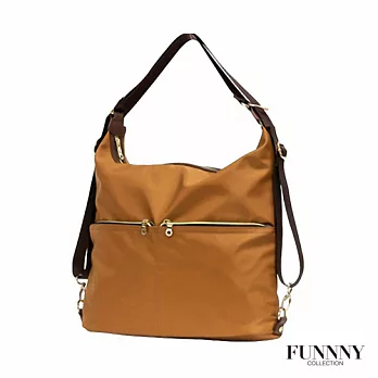 FUNNNY 日本同步 3way輕量尼龍口袋包 焦糖