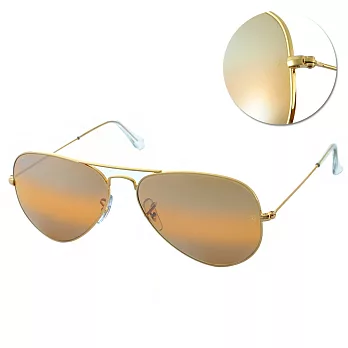 【Ray Ban】太陽眼鏡 熱賣經典飛官系列(金-棕#RB-3025-001/4F)