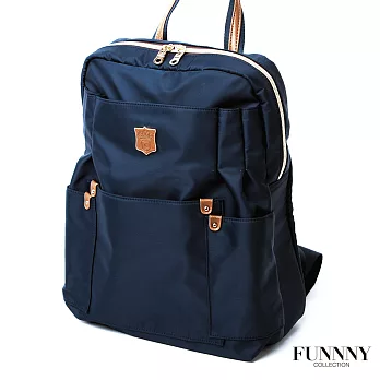 FUNNNY 日本同步 輕量尼龍機能後背包藍