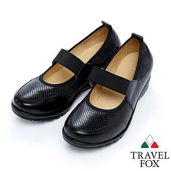 Travel Fox 2吋輕量機能楔型鞋915319-01-35黑色