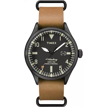 【TIMEX 】天美時經典潮流腕錶Waterbury系列 (黑面/咖啡帶 TXT2P64700) /40mm