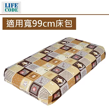 【LIFECODE】 INTEX充氣床專用雙層包覆式床包-適用寬 99CM充氣床籃球A(藍色底)