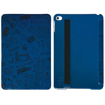 Ozaki O!coat Travel iPad mini 4多角度智慧型保護套倫敦(深藍)