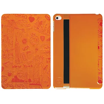 Ozaki O!coat Travel iPad mini 4多角度智慧型保護套紐約(橘色)