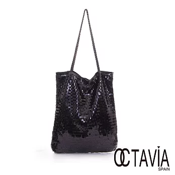 【Octavia 8 】非亮不可 輕量亮片造型購物包 - 黑晶黑晶