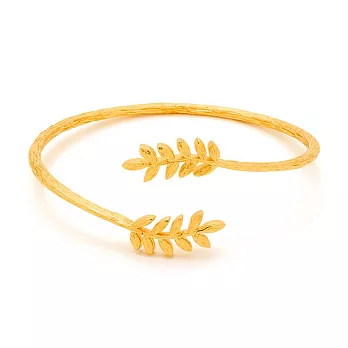 GORJANA 希臘月桂葉 C型手環 可調式手圍 優雅雙墜設計 Olympia Cuff