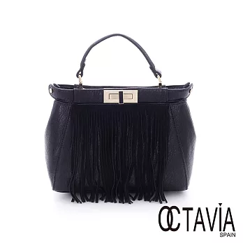 【Octavia 8】波希流蘇手提方包 - 浪黑浪黑