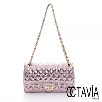 【Octavia 8】完美芭比 粉銀小香鍊條包 - 時尚粉時尚粉