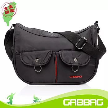 GABBAG 295g羽絲輕量化側背包GB14109-01W-黑色