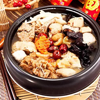 三低素食年菜 樂活e棧 財源滾滾-膠原佛跳牆(1500g/盒,共3盒)01/19出貨