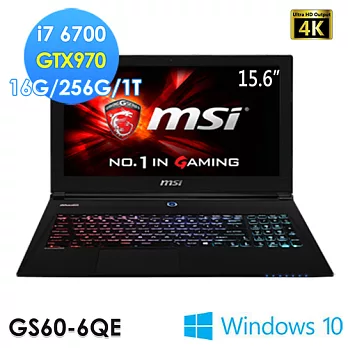 【msi微星】GS60 6QE-096TW 15.6吋 i7-6700HQ GTX970M WIN10電競筆電