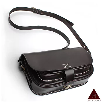 【H-CT】純手工個性設計款真皮斜背包(ZD-D702啡-Z)