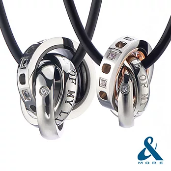 【&MORE】愛迪莫鈦鍺-MAGIC項鍊『纏綿』對鍊50+50cm