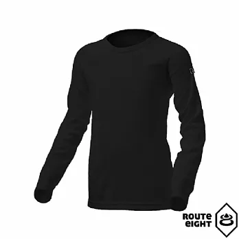 ROUTEEIGHT 童 WARM 圓領保暖衣(黑色)黑色 104