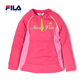 【FILA】活力修身長版修吸排衫(桃紅)145桃紅
