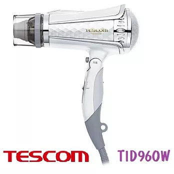 TESCOM 負離子吹風機雙氣流風罩 TID960W (白色)