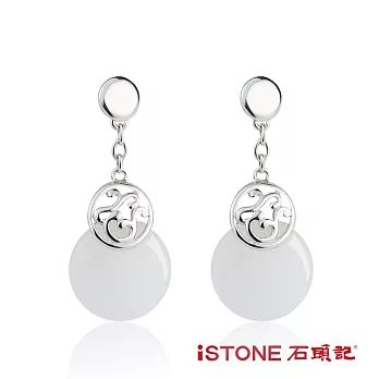石頭記 京白玉耳環-圓滿吉祥京白玉