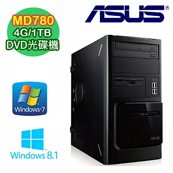 ASUS華碩 MD780 Intel I7-4790四核 4G記憶體 Win8.1Por-DG-Win7Pro電腦 (MD7804790W3E)