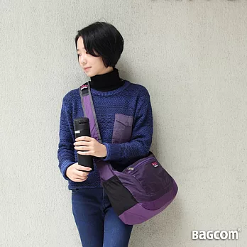 Bagcom Masaki 輕悅旅遊收納斜背包(可肩背)-紫色