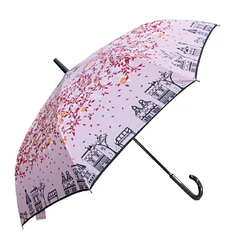 【天生反骨】正宗韓國設計印花X反向傘 樹葉款 三色可選樹葉粉紅
