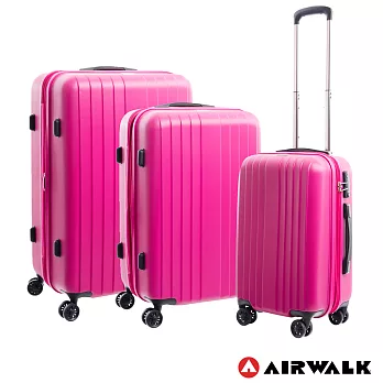 AIRWALK LUGGAGE - 0&1的電子世界 科技網紋旅行箱 - 三箱組(科幻桃)