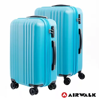 AIRWALK LUGGAGE - 0&1的電子世界 科技網紋旅行箱-20+24吋二箱組(世紀藍)