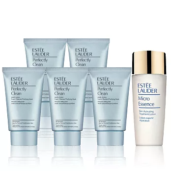 【ESTEE LAUDER雅詩蘭黛】細緻煥采雙效淨化潔面乳30ml*5入(贈原生露30ml)