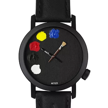 【AKTEO】法國設計腕錶 ART畫家系列 (PAINT 42mm 黑)