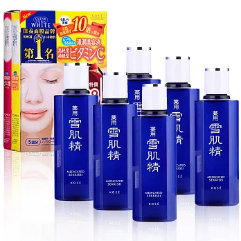 KOSE高絲 雪肌精化妝水360ml(六入組)送光映透面膜10片/盒