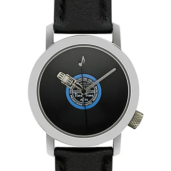 【AKTEO】法國設計腕錶 ART音樂唱盤系列 (34mm)黑色