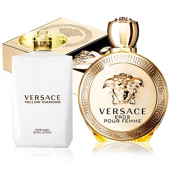 VERSACE凡賽斯 EROS愛神女性淡香精100ml(贈香愛黃鑽身體乳200ml)