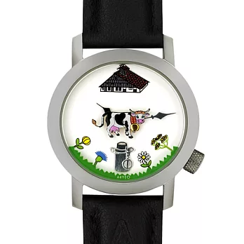 【AKTEO】法國設計腕錶 自然可愛乳牛系列 (34mm)