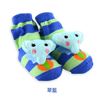 [HAMS] 手縫娃娃止滑襪-大象/翠藍
