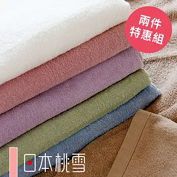Toucher日本桃雪【飯店超大浴巾】超值兩件組-共6色桃紅色