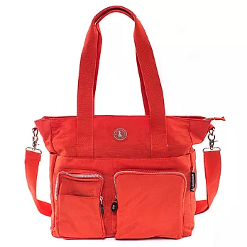 冰山袋鼠 防水輕盈大容量肩側兩用包-5034(磚紅色)