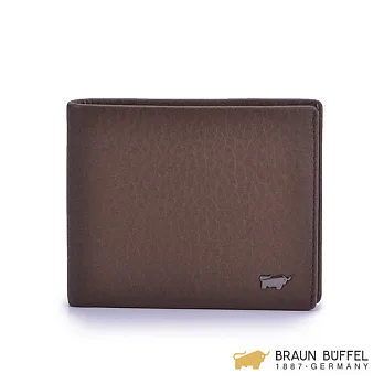 【BRAUN BUFFEL】.德國小金牛 - 奧賽羅系列12卡可翻透明窗短夾 -栗色