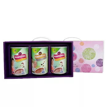 【食在安市集】麥喜得:幸福家庭系列禮盒(女仕高鐵調理滋養飲*2+中老年高纖順暢養生粉*1)