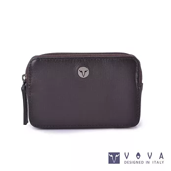 VOVA • 沃汎 - 凱旋系列 IV紋拉鍊零錢包- 咖啡色
